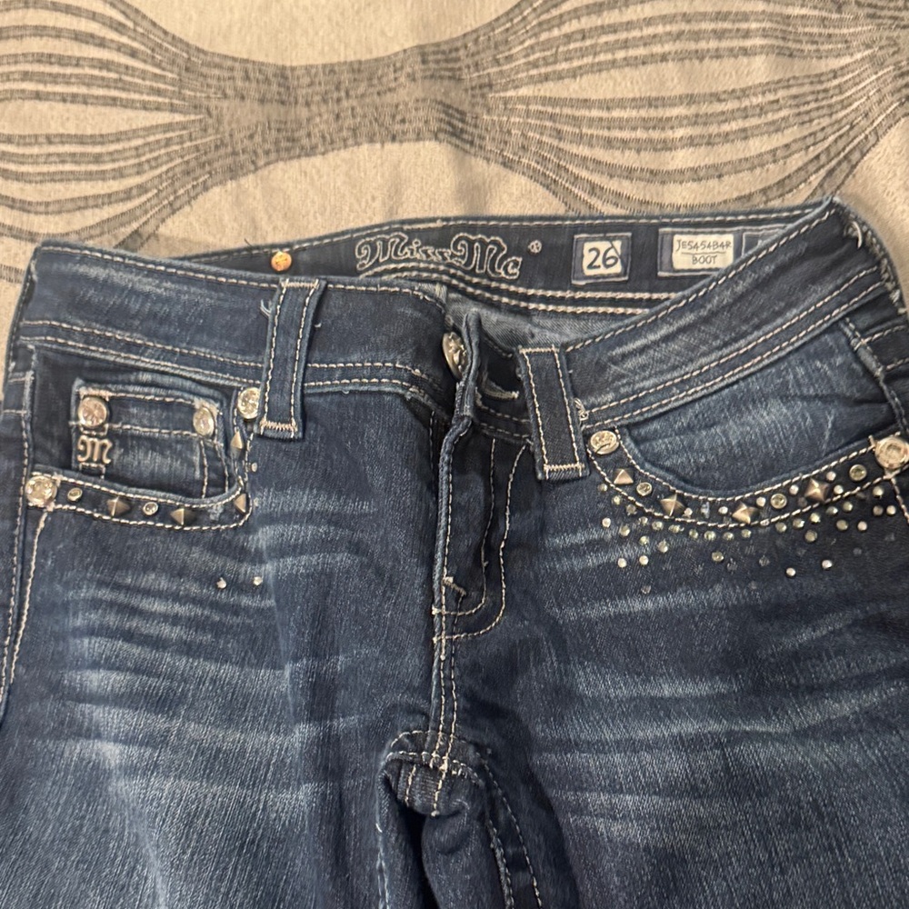 Miss Me Dark Blue Embellished Bootcut Jeans